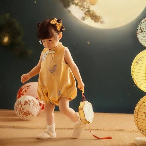 芳妮豆丁儿童摄影 月下游园