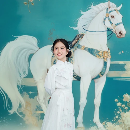 深圳芳妮豆丁儿童摄影 白马迎春