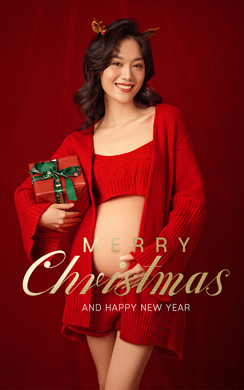 武汉芳妮豆丁儿童摄影 适合圣诞节❀炫腹的孕妇照 | 接好孕❤