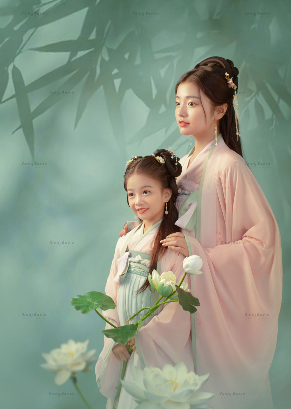 芳妮豆丁儿童摄影 淡影青荷