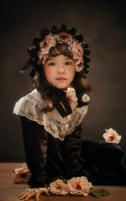 西安芳妮豆丁儿童摄影-克莉丝油画