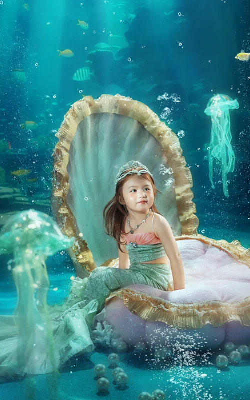 深圳芳妮豆丁儿童摄影-海底维纳斯
